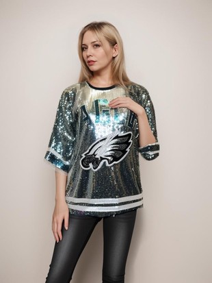 ENCORE SILVER AND BLACK SEQUIN LEGGINGS – Mod and Retro Clothing