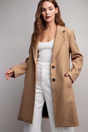 Oversized vegan-leather trench coat :: LICHI - Online fashion store