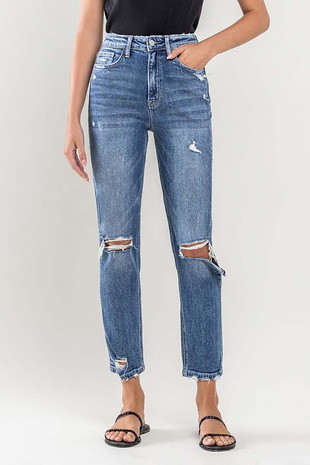 Amber Mid Rise Cuffed Slim Fit Jeans - Tennessee Jane