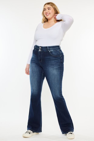 Vervet Plus Size High Rise Bootcut Jeans – The Bee Chic Boutique