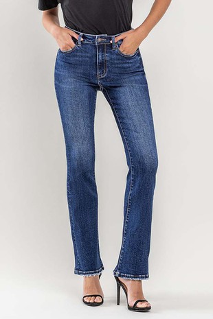 Parker Plus Size Kick Crop Flare Capri Jeans by Zenana
