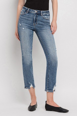 Vibrant MIU Front Slit Bootcut Jeans – Victoria's Attic