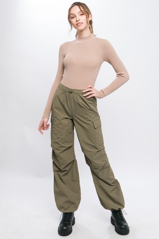 Video Review of #LOVE TREE Loose Fit Parachute Cargo Pants by Jess, 44  votes