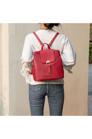 MKF Collection Denice Signature Backpack by Mia K. (Burgundy)