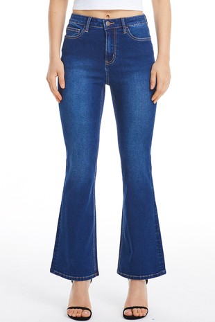 Dark Blue Flared Jeans – Amoli Clothing