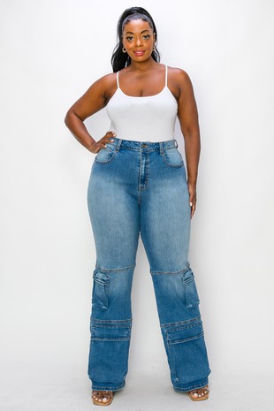 Artemis Vintage Plus Size High Rise Olive Straight Jeans – My